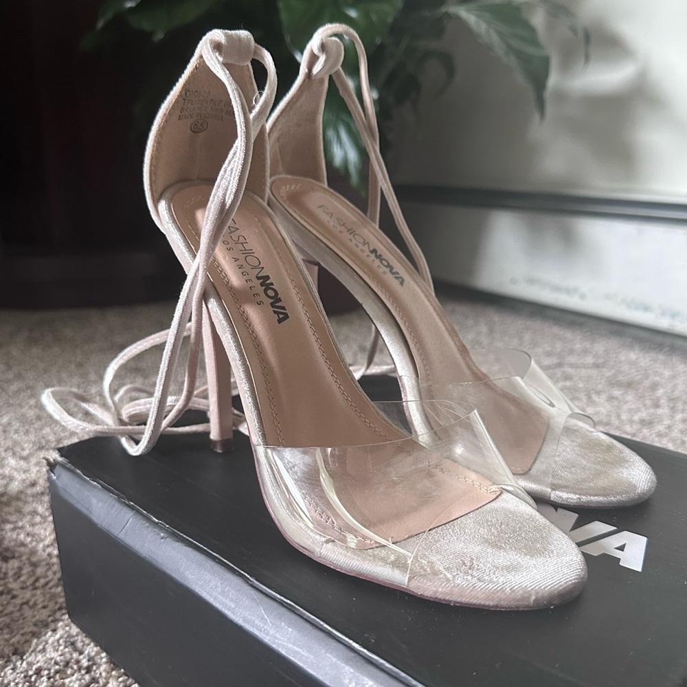 Clear Toe Heels -Fashion Nova